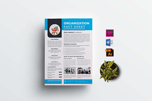Nonprofit Organization Fact Sheet, a Flyer Template by design_hut