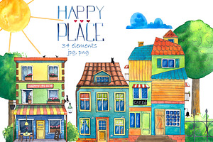 Happy Place Watercolor Set