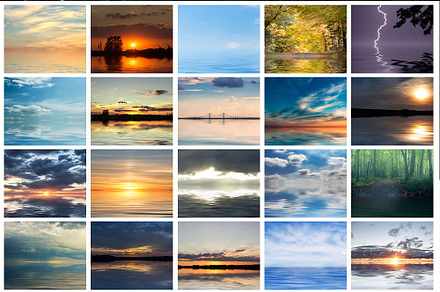 20 - Gorgeous Sky & Waters Overlays