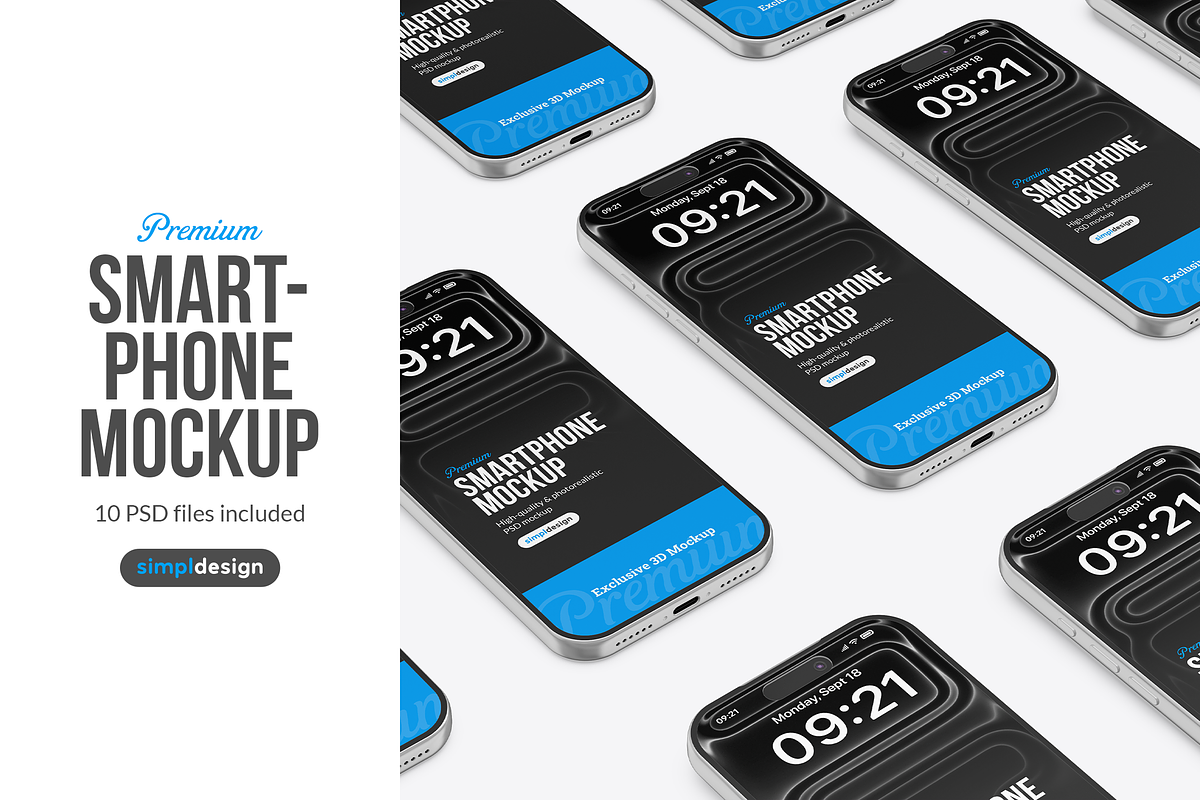 iPhone 17 Pro Max Mockup, an iPhone Mockup by SimplDesign (Photo 1 of 11)