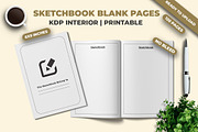Sketchbook Blank Pages KDP Interior, a Print Template by M9 Design (Thumbnail 2 of 3)
