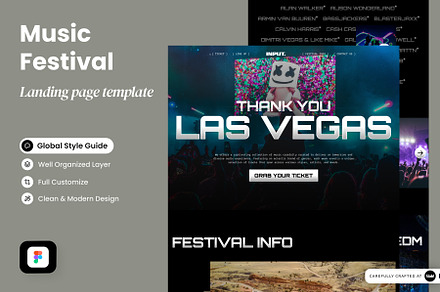 Input - Music Festival Landing Page, a Landing Page Template by SLAB! Design