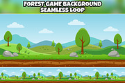 Seamless Nature Game Background, a Decorative Illustration by Vowx Studios (Thumbnail 1 of 3)
