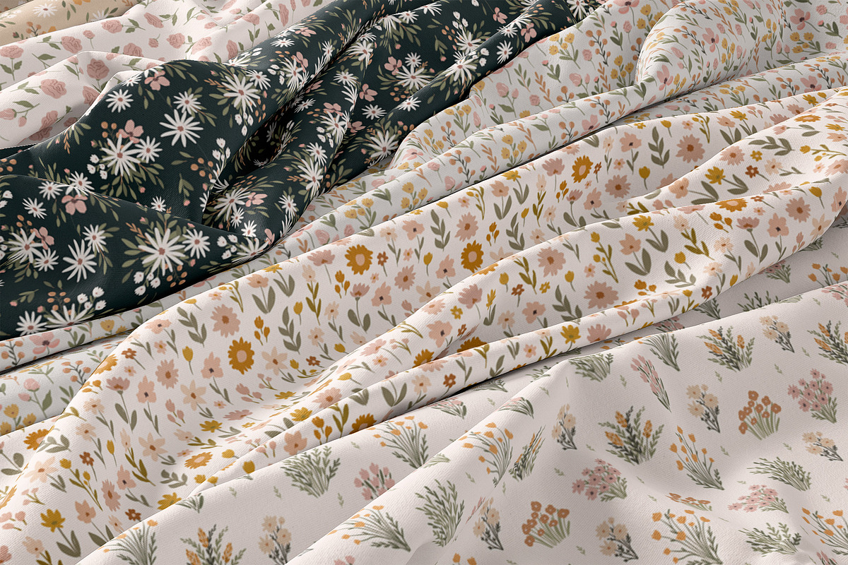 Wildflower Meadow pattern & clipart, a Pattern Graphic by Cozy pattern shop (Photo 8 of 8)