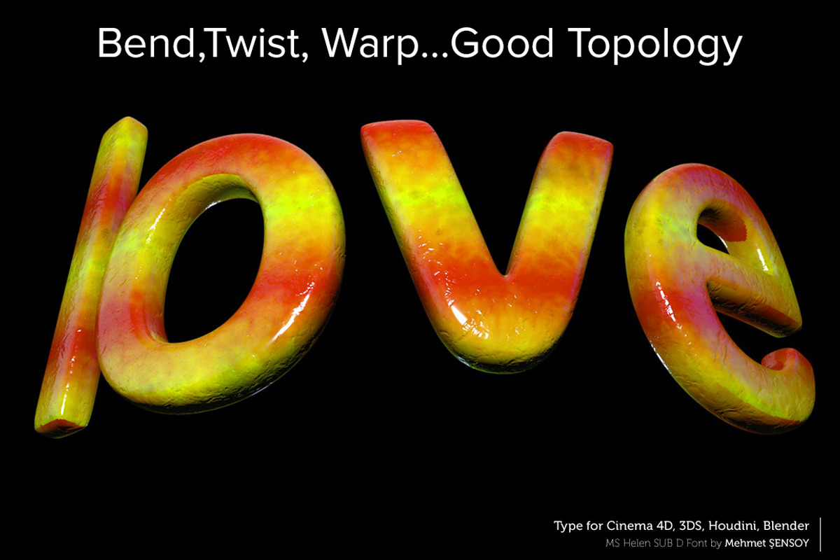 MS Helen Typeface for 3D preview 4