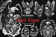 10 Bundle Dark Art Eagle Engine Bird, an Illustration by Morspective (Thumbnail 1 of 7)
