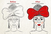 60 ink pen vector brushes, a Brush Add-On by Madiwaso (Thumbnail 3 of 4)