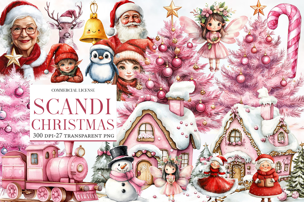 Scandi Christmas clipart, an Illustration by Designworld (Photo 1 of 6)