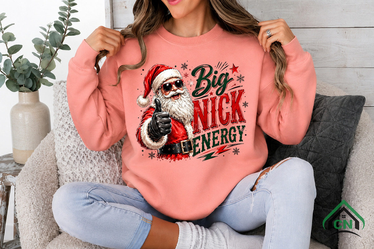 Santa Big Nick Energy Christmas, a Seasonal Illustration by Craft Nest (Photo 3 of 6)