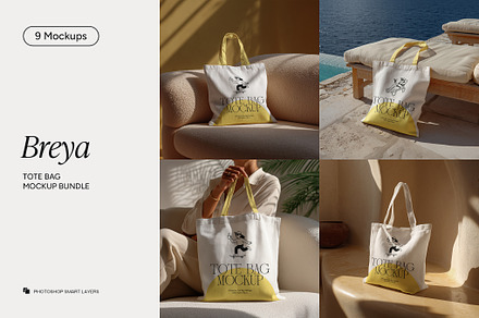 Tote Bag Mockup Bundle, a Merchandise Mockup by Wildfield Studio