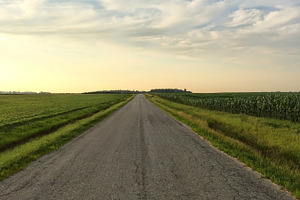 Country road stock photo containing road and country