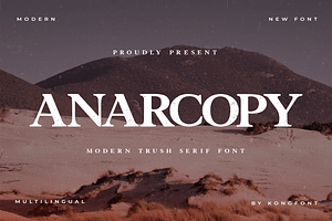 Anarcopy – Modern Trash Serif Font, a Serif Font by overlaytemplates
