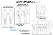Male Straight Poses Pack, a Person Illustration by Art by Lin (Thumbnail 2 of 6)