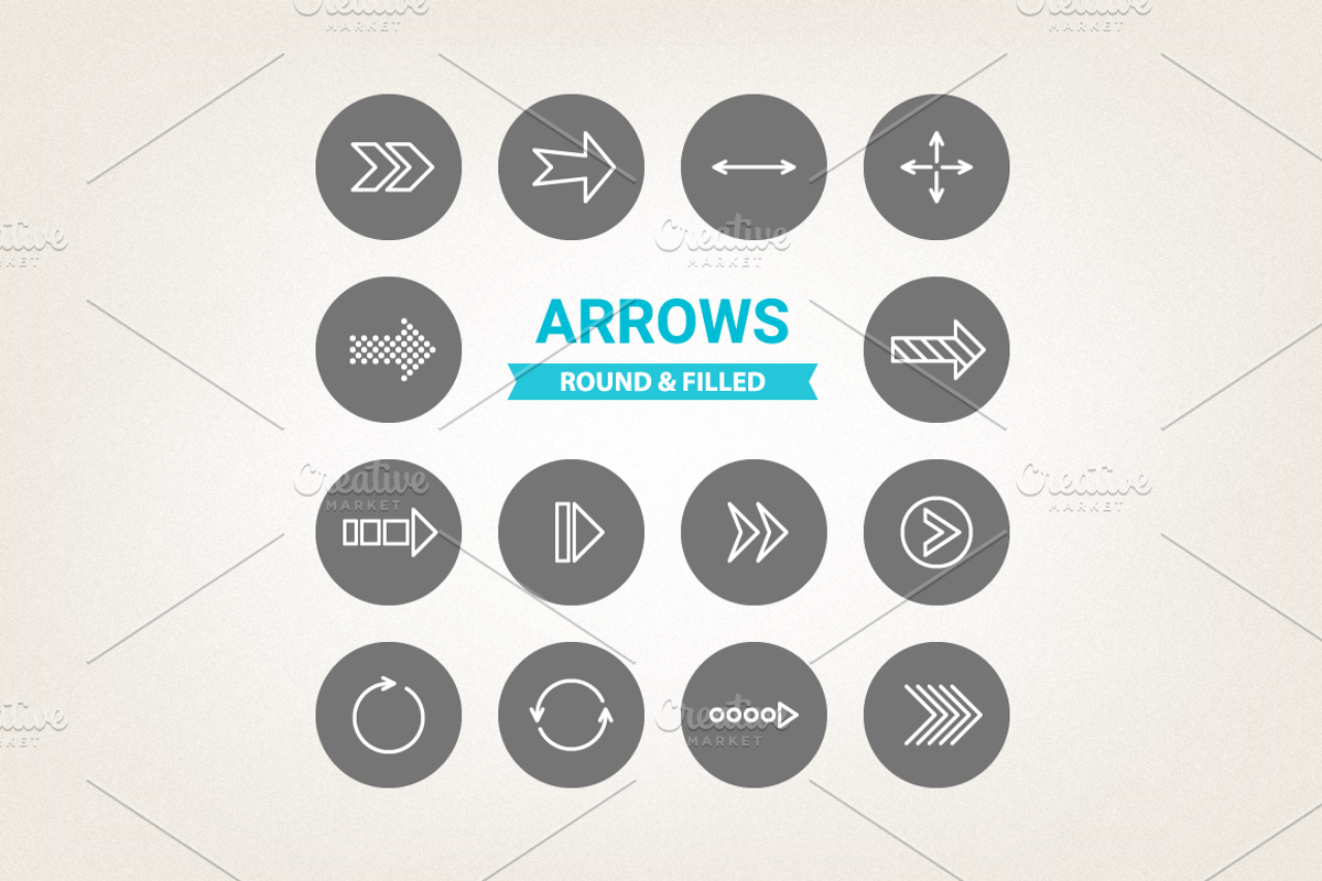 Circle arrows icons preview 4