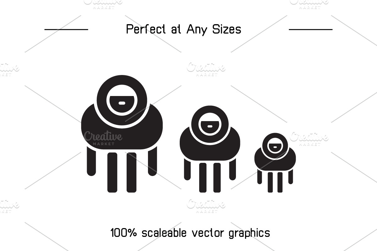 Smart Robot Avatars Set, a Solid Icon by Designfour (Photo 7 of 7)