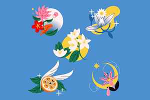 Blue Perfume Asset Illustration, an Illustration by graphicook