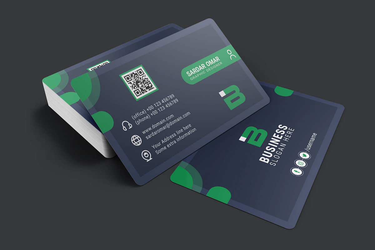 Dark Rounded Business Card In Dark, a Business Card Template by infobrother.com (Photo 4 of 5)