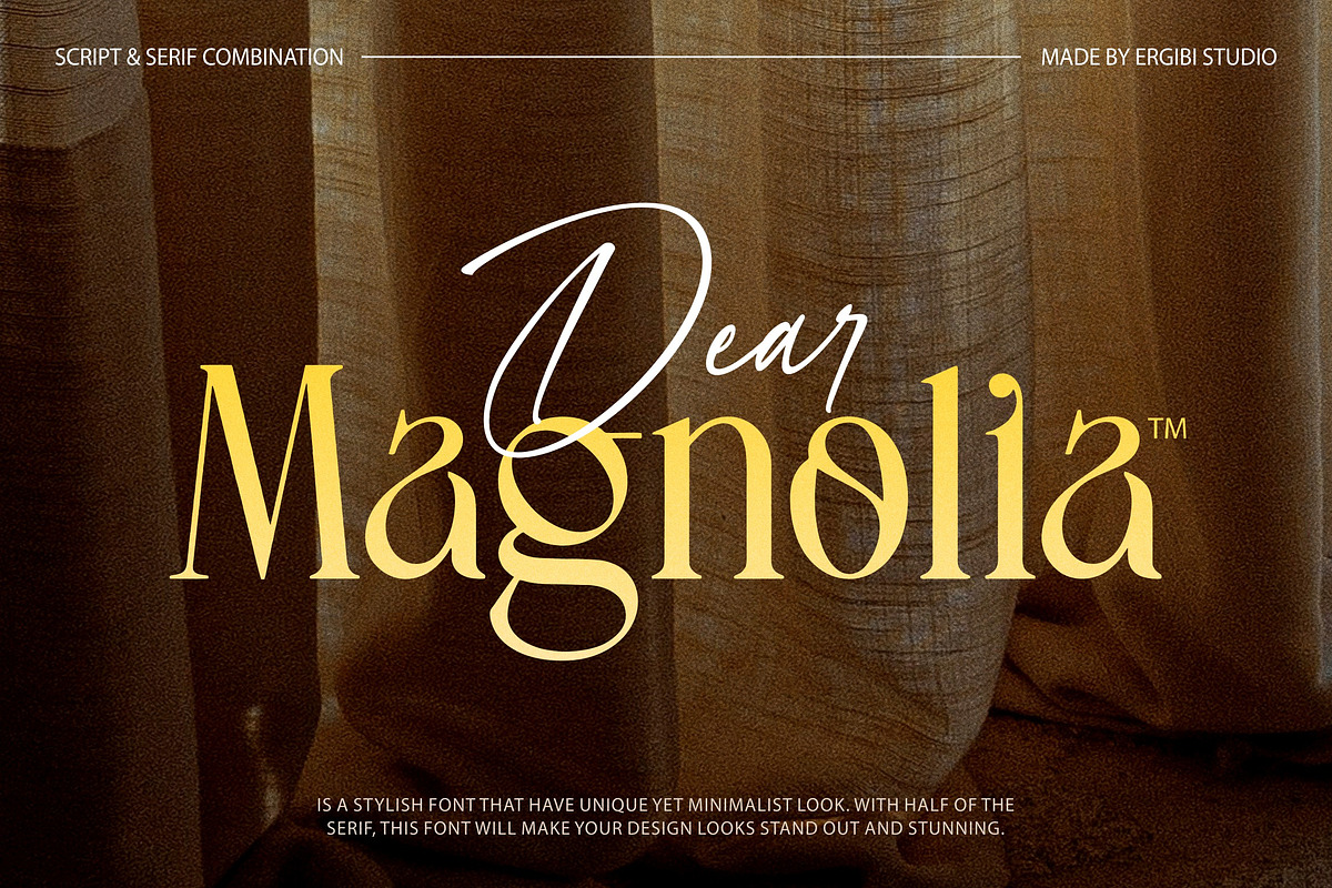 Dear Magnolia - Font Duo, a Serif Font by ErgibiStudio (Photo 1 of 11)