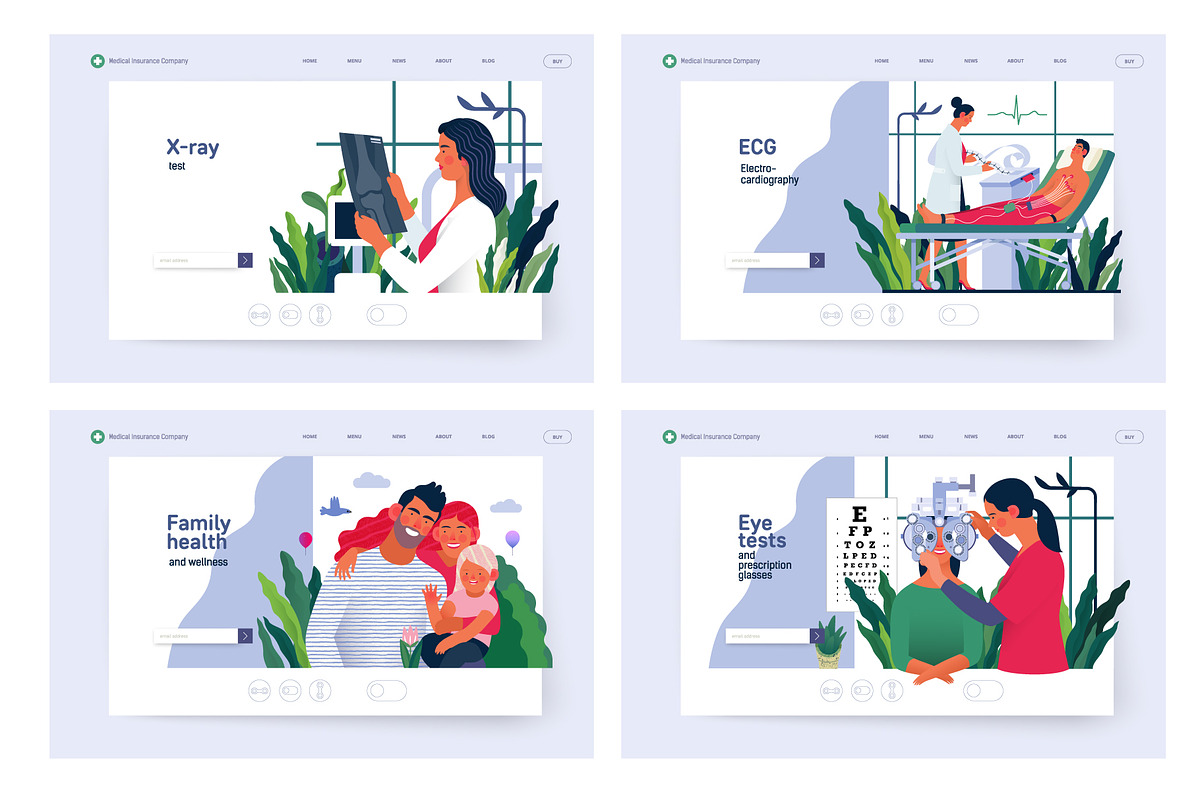 Part 2 Medical website illustrations, a Healthcare Illustration by Grivina's shop (Photo 13 of 37)