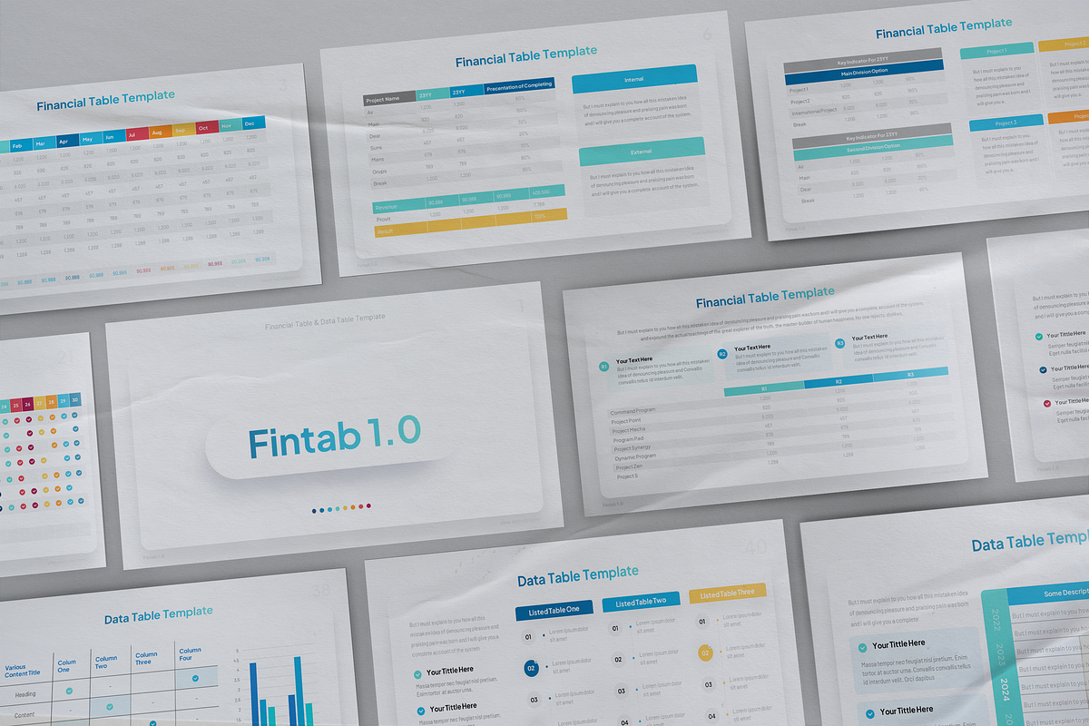Financial Table PowerPoint Template, a Presentation Template by Pixslides (Photo 1 of 6)