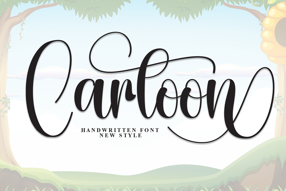 Cartoon | Script Font, a Handwritten Font by Scratchones (Photo 1 of 9)