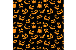 Halloween Scary Pumpkin Pattern