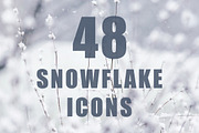 48 unique snowflake icons, an Icon by popcic (Thumbnail 2 of 5)