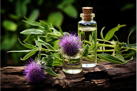 Therapeutic Burdock essential oil, a Nature Photo by Ylivdesign