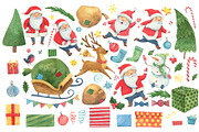 CHRISTMAS - WATERCOLOR CLIP ART, a Decorative Illustration by Kattarina Po (Thumbnail 2 of 8)