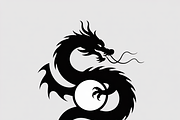 A bold dragon silhouette logo, an Illustration by Amazin_art (Thumbnail 9 of 16)