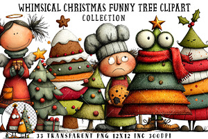Whimsical Christmas Funny Tree PNG, an Illustration by OK Design