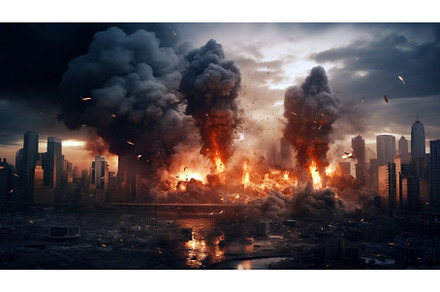 Explosion in City, an Architecture Photo by CREATIVEDEF