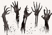 Watercolor Zombie Silhouettes, an Illustration by Dapper Dudell (Thumbnail 3 of 5)