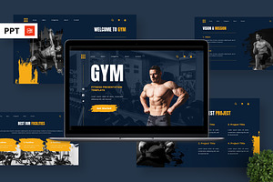 Gym - Fitness Powerpoint, a Presentation Template by Deepslide Studio