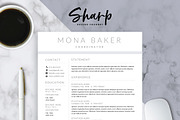Modern Resume Template for Word, a Resume Template by SharpResumeFoundry (Thumbnail 1 of 5)