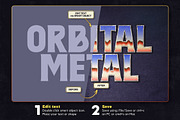 Retro Sci-Fi Metal Text Effects, a Layer Style Add-On by Andrew Skoch Design (Thumbnail 2 of 9)