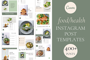 Food Blog Social Media Templates