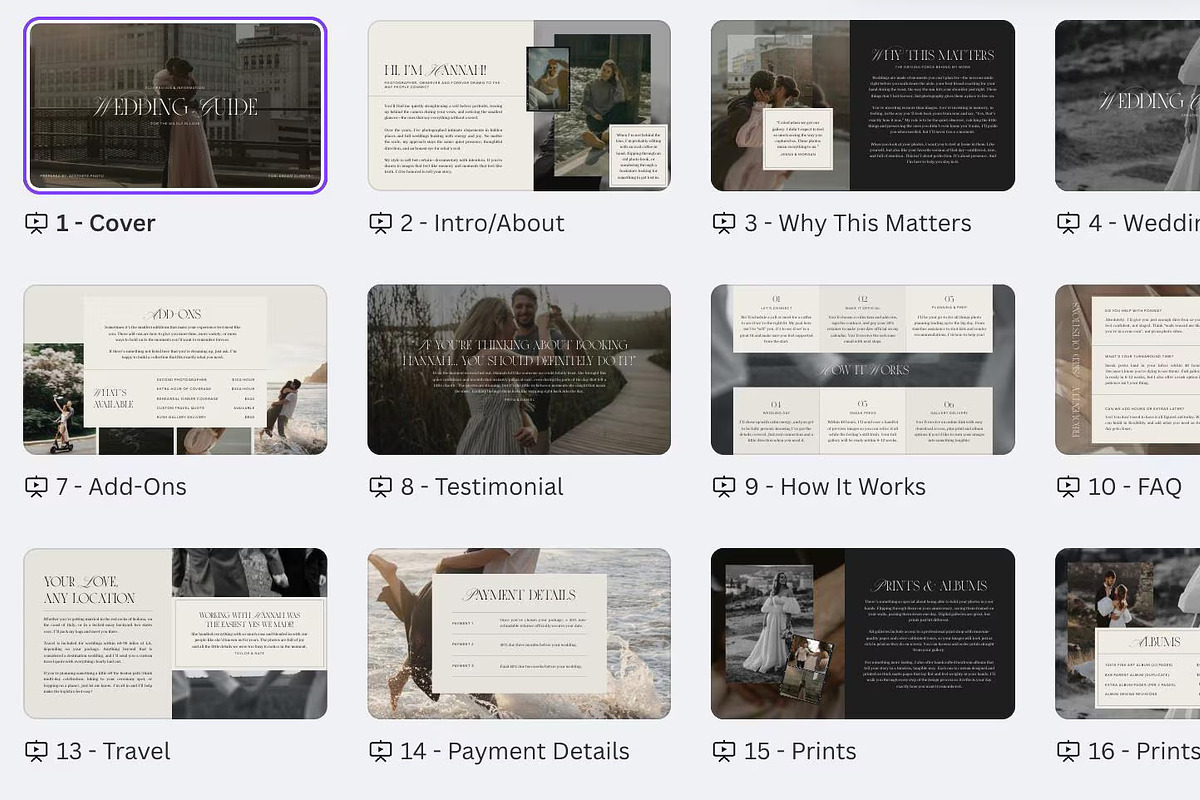 Photographer Canva Pricing Guide, a Marketing Template by Lennox Creative Co. (Photo 2 of 2)