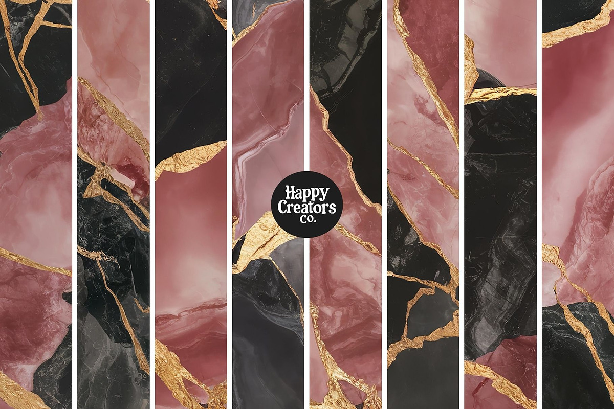 Black Marble Texture Patterns #2, a Texture Graphic by Happy Creators Co. (Photo 2 of 7)
