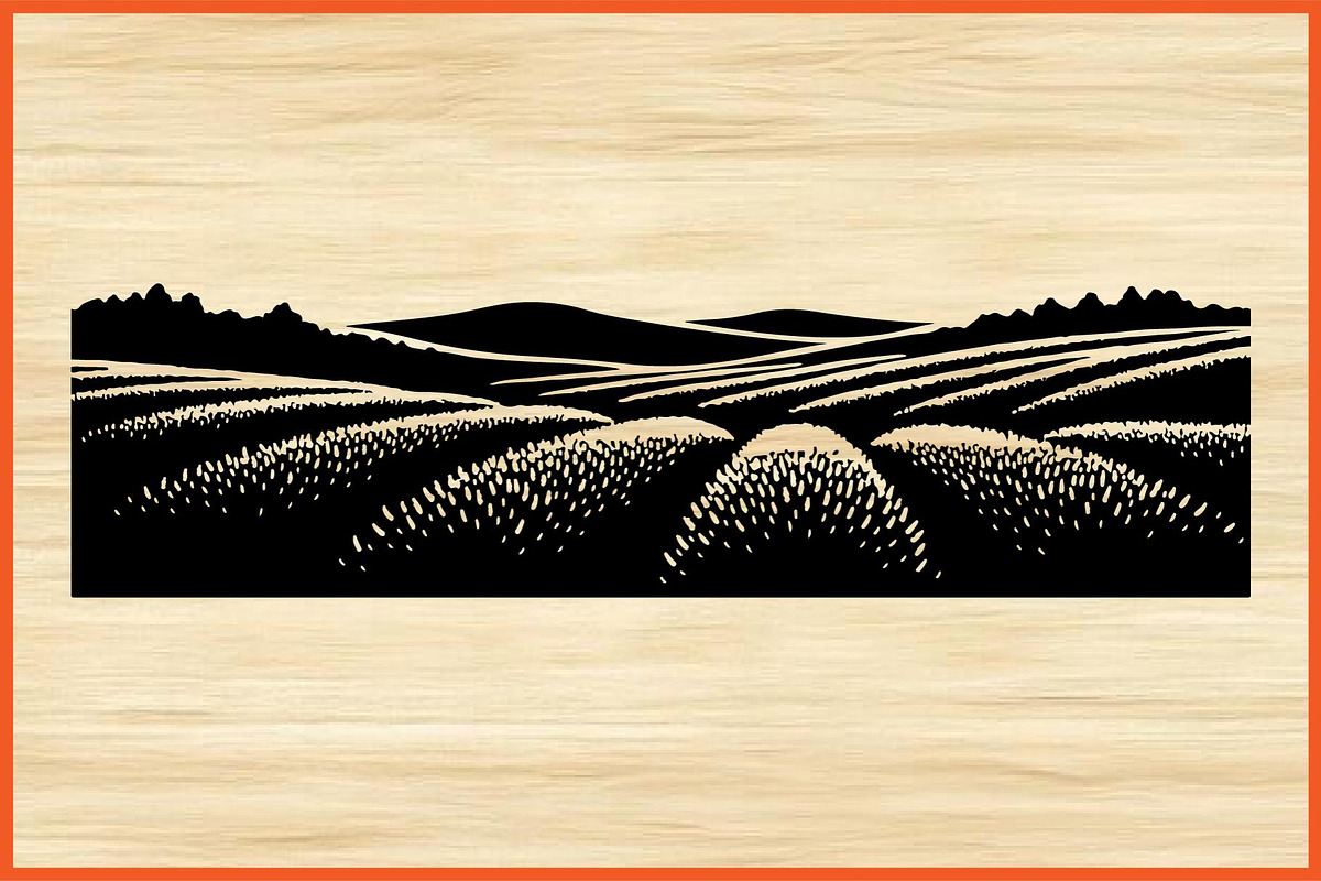 Rural Landscape Silhouette Bundle, an Object Illustration by Designer_Momina (Photo 7 of 8)
