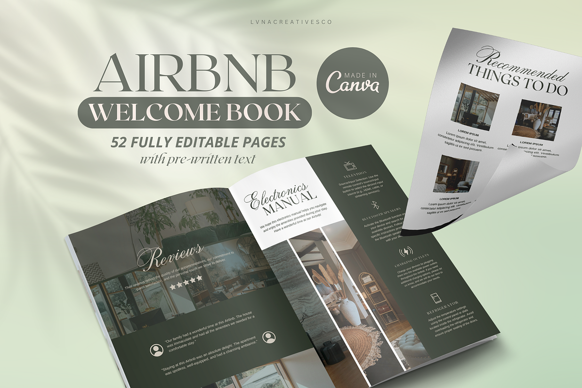 Airbnb Welcome Book Template, a Templates & Theme by izeumi