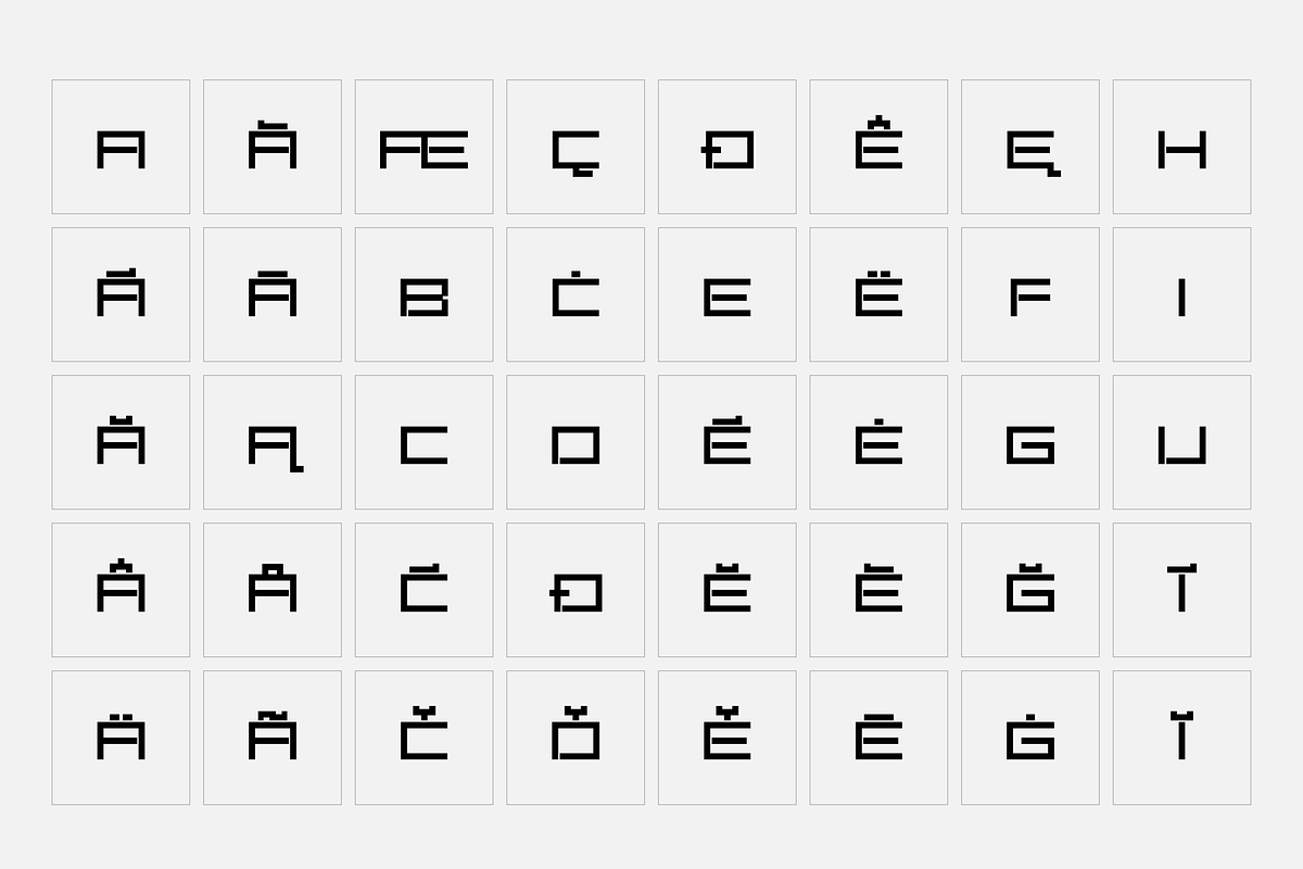 Carbon - Square font preview 8