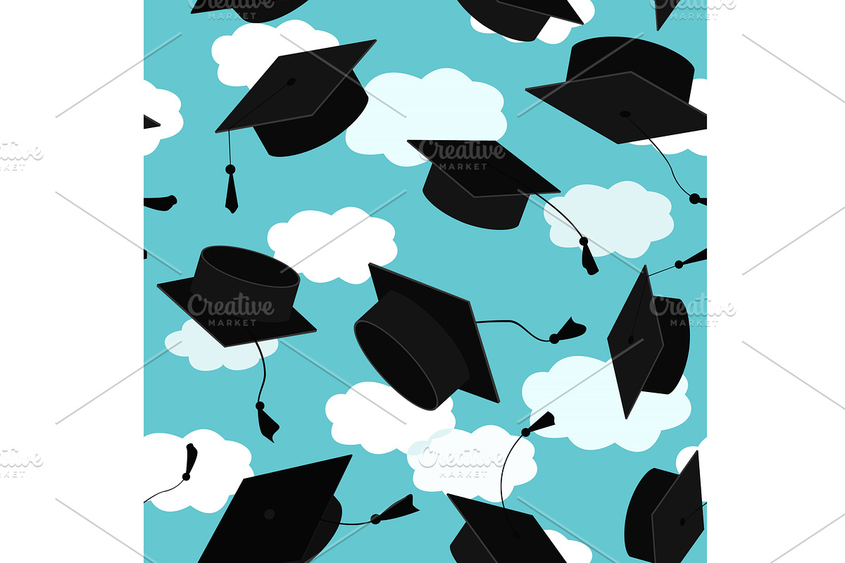 Festive seamless pattern with, an Education Illustration by Toltemara