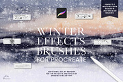 Winter Effects Brushes for Procreate, a Brush Add-On by Julia Dreams (Thumbnail 1 of 4)