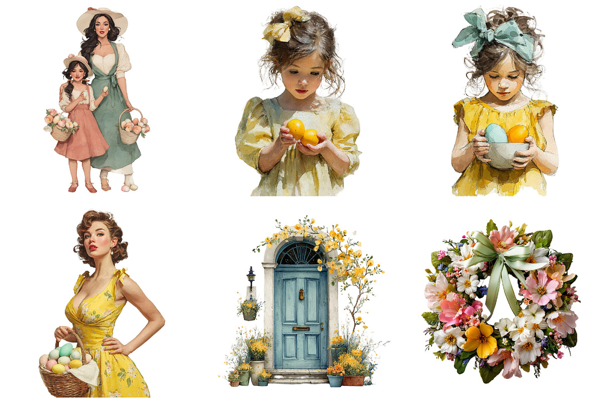 Easter Garden Clipart, an Illustration by DreamArtGraphic (Photo 4 of 4)