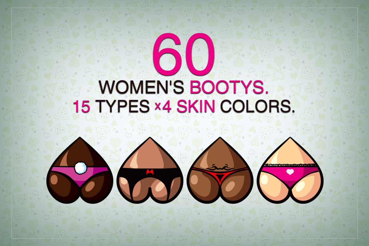 60 bootys for Valentine's day., an Emoji Icon by Firsik (Photo 1 of 6)