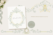 Green&Gold Baroque Wedding Set, a Decorative Illustration by AlenaVlasko stock Market (Thumbnail 2 of 8)