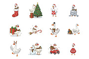 Funny Christmas Silly Goose PNG, an Illustration by SinaCreation (Thumbnail 2 of 7)