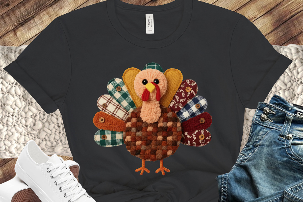 Thanksgiving Png Yarn Crochet Turkey, an Illustration by designcity5 (Photo 6 of 8)