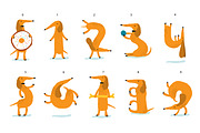 Cute Dachshund Digits, an Animal Illustration by Anna Isaeva (Thumbnail 2 of 6)